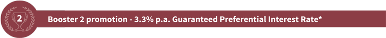 Booster 2 promotion - 3.3% p.a. Guaranteed Preferential Interest Rate*